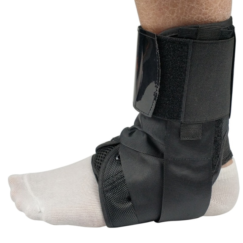 Premium Adjustable Ankle Brace Support for Sports - Lace Up Stabilizer Straps for Sprained Foot - Compression Sleeve - Availa