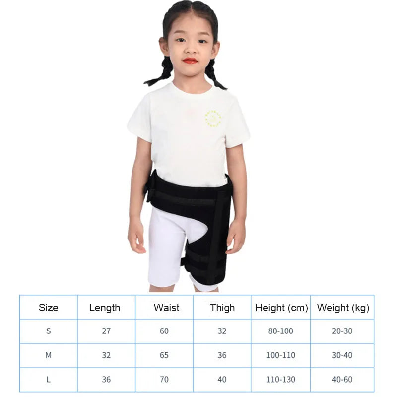 Premium Children Hip Strap Brace - Injury Support for Femur Fracture, Rehabilitation Fixation, Comfortable, Breathable, 