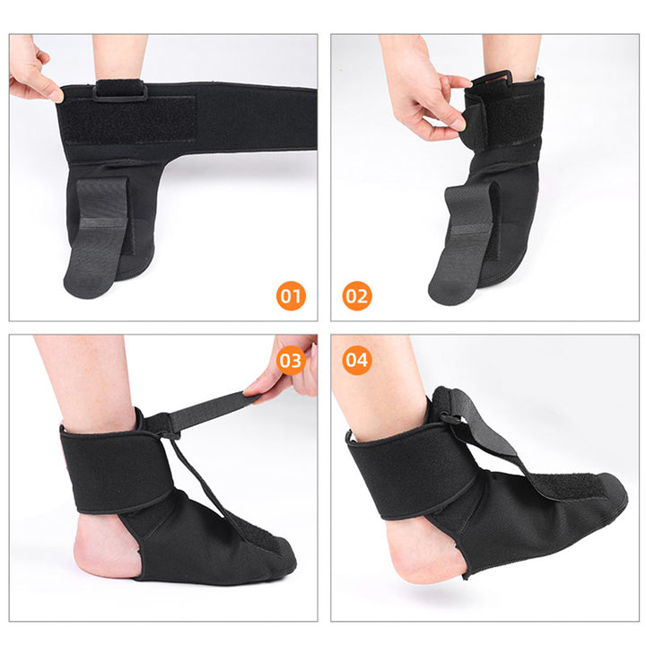 Premium Plantaar Fasciitis Night Splint Sock - Soft Foot Drop Brace for Pain Relief, Adjustable Stretcher for Achilles 