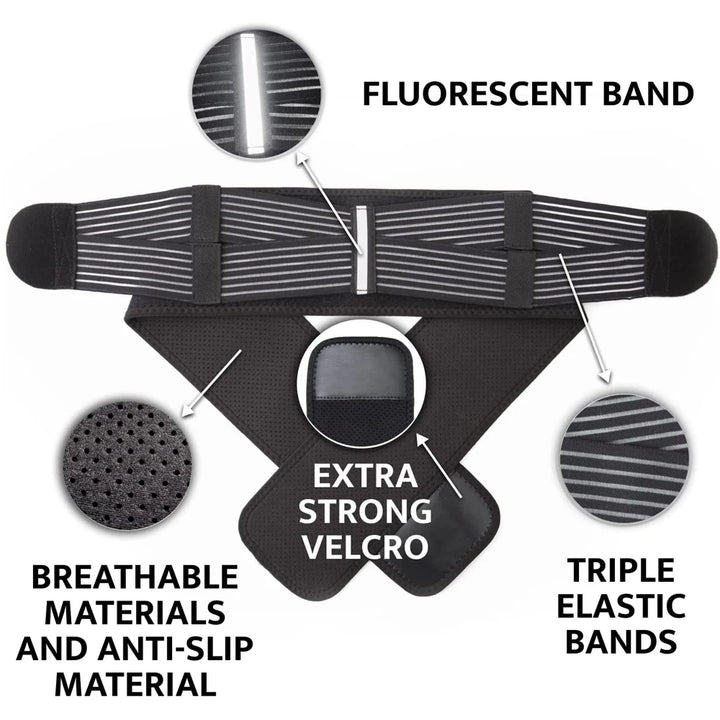 Premium Sacroiliac Hip Brace for Lower Back Pain Relief | Adjustable Si Belt for Sciatic Nerve, Pelvic, Lumbar, and Hip  