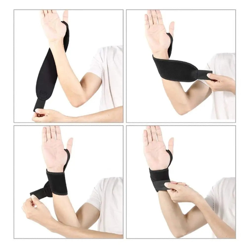 Premium Sports Wrist Support – Neoprene Elastic Bandage for Basketball, Fitness & Hand Palm Protection, Adjustable Winding Wristband, Thumb Fixing, Sweat-Absorbent, Comfortable Design - StrengthXPhysiotherapy