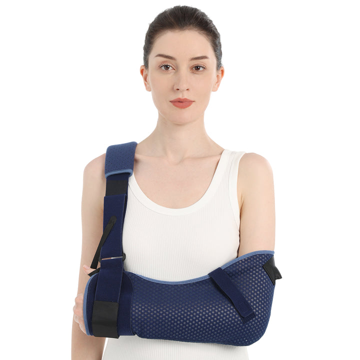 Premium Shoulder Abduction Sling Support with Pillow for Injury Recovery, Medical Immobilizer, Ventilated Mesh, Universal 