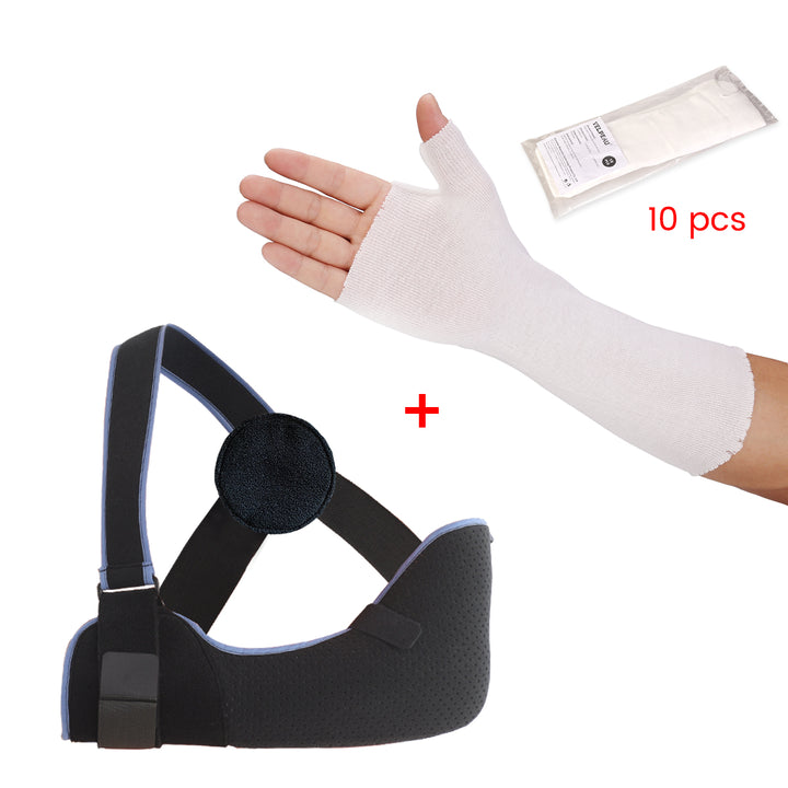 Premium Shoulder Abduction Sling Support with Pillow for Injury Recovery, Medical Immobilizer, Ventilated Mesh, Universal 