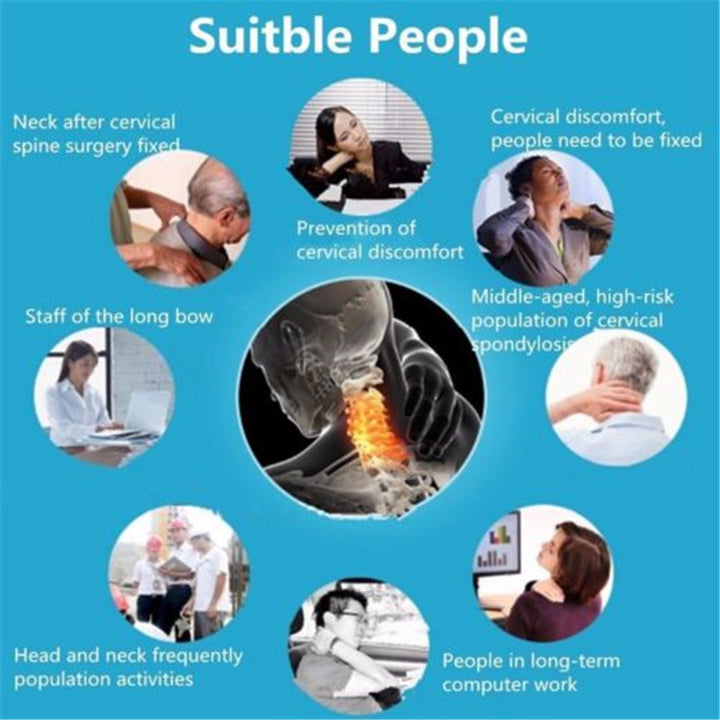 Premium Adjustable Neck Brace for Pain Relief - Soft Cervical Collar for Sleeping, Travel, and Posture Support | Ergonomic  