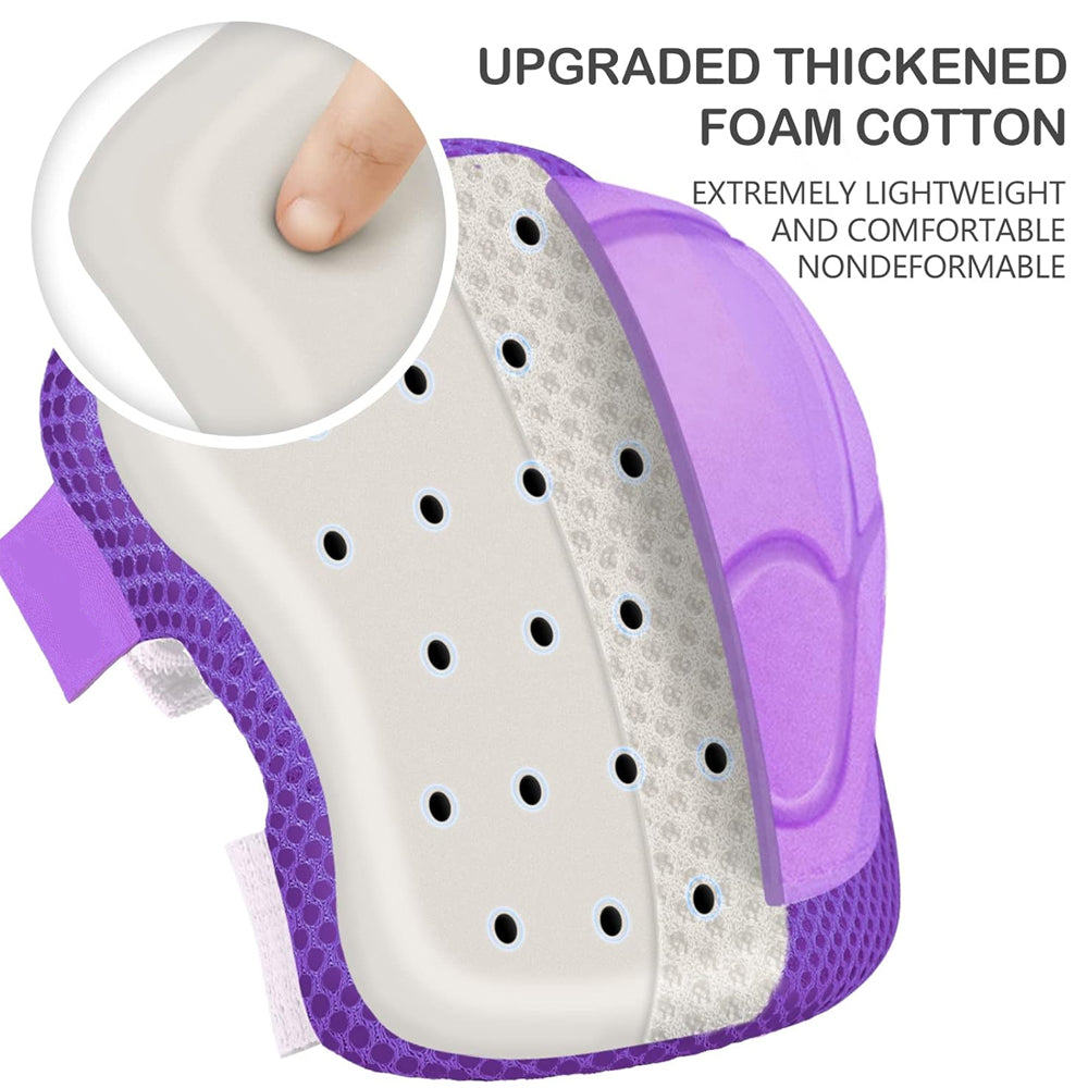 Premium Kids Knee Pads, Elbow Pads & Wrist Guards Safety Set for Ages 3-7, Adjustable Protective Gear for Boys & Girls,