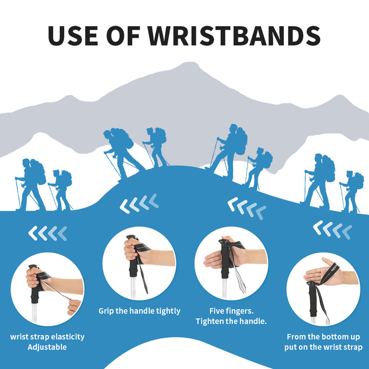 Premium Ultralight Folding Trekking Pole – Adjustable Telescopic Walking Stick, Aviation-Grade Aluminum Alloy, EVA Anti-Slip 