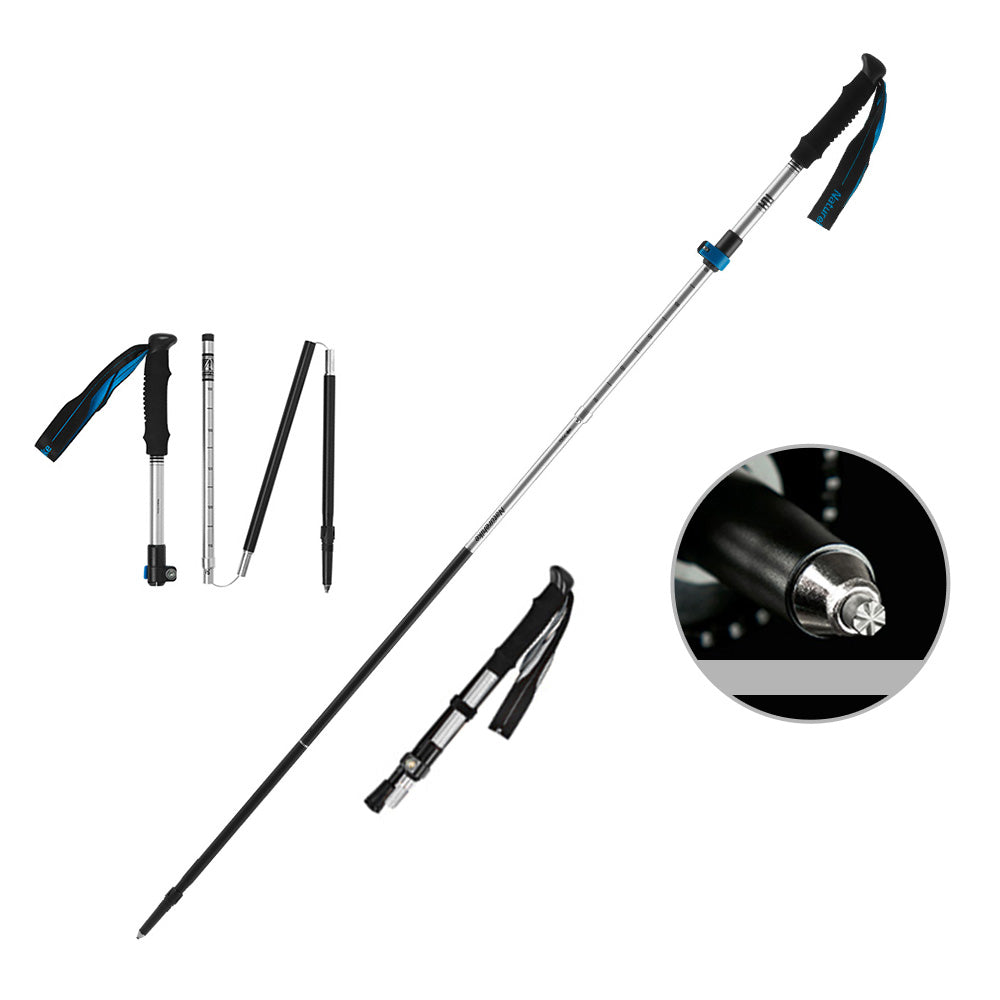 Premium Ultralight Folding Trekking Pole – Adjustable Telescopic Walking Stick, Aviation-Grade Aluminum Alloy, EVA Anti-Slip Handle, Portable for Hiking, Camping, and Outdoor Adventures - StrengthXPhysiotherapy