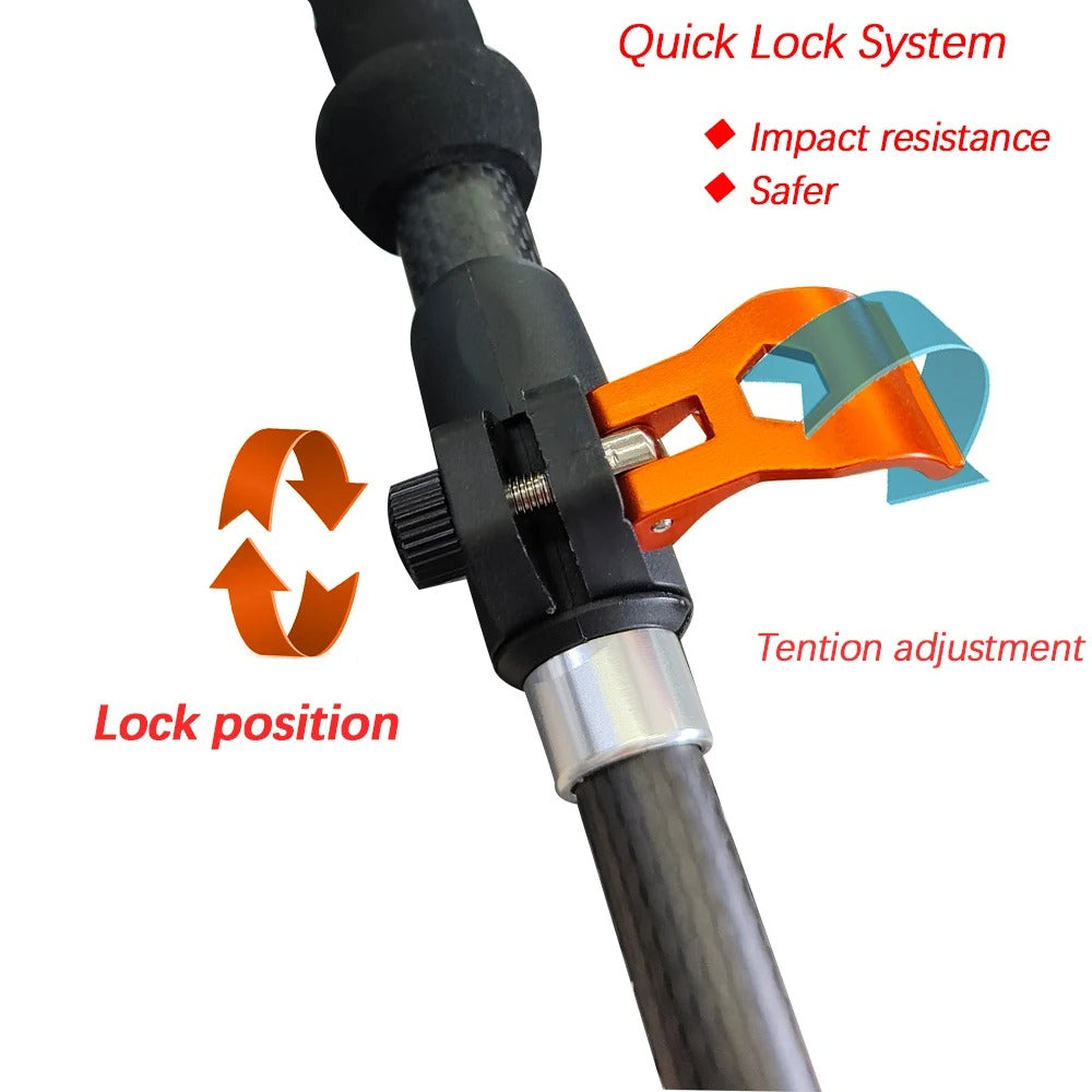 Premium Ultralight Folding Trekking Pole – Adjustable Telescopic Walking Stick, Aviation-Grade Aluminum Alloy, EVA Anti-Slip Handle, Portable for Hiking, Camping, and Outdoor Adventures - StrengthXPhysiotherapy