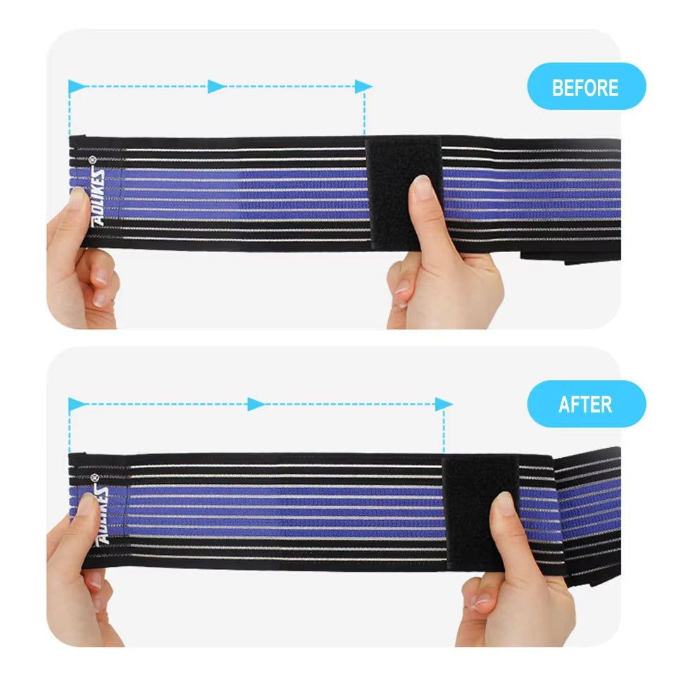 Premium Elbow Strap Bandage for Weightlifting & Fitness – 100cm Long Breathable Support Brace for Gym, Bench Press, Sports Injury Protection - StrengthXPhysiotherapy