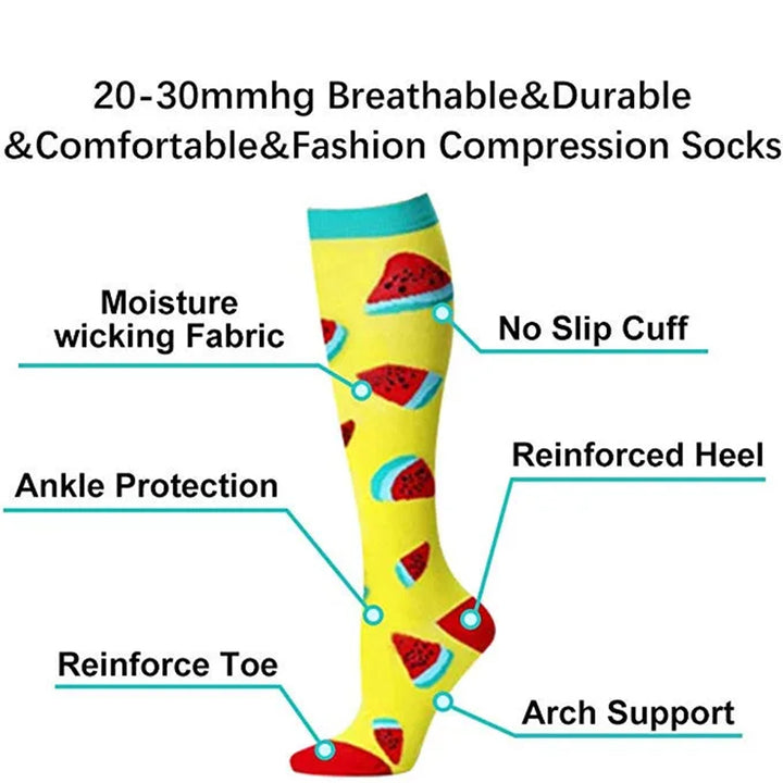 Premium Compression Socks for Men & Women – Medical Support for Edema, Diabetes, Varicose Veins – Ideal for Cycling, Running