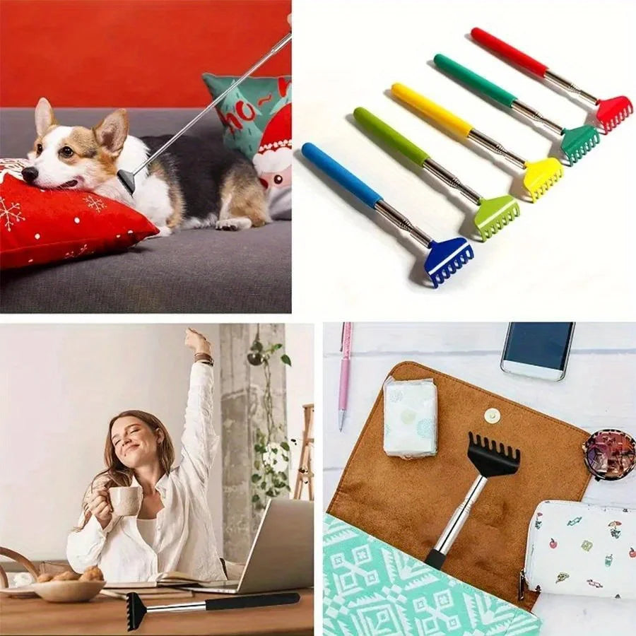 Premium Back Extendable Scratcher - Telescopic Body Massage Claw for Muscle Relaxation, Anti-Itch Relief, and Retractable 