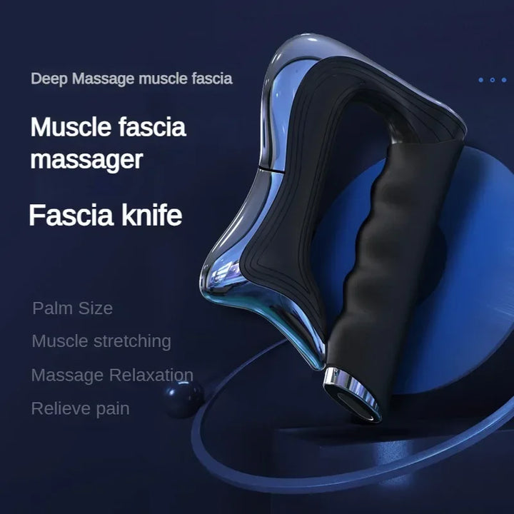 Premium Electric Fascial Tissue Gua Sha Tool - Deep Tissue Muscle Massager with NMES, Microcurrent Vibration, 3-Level   