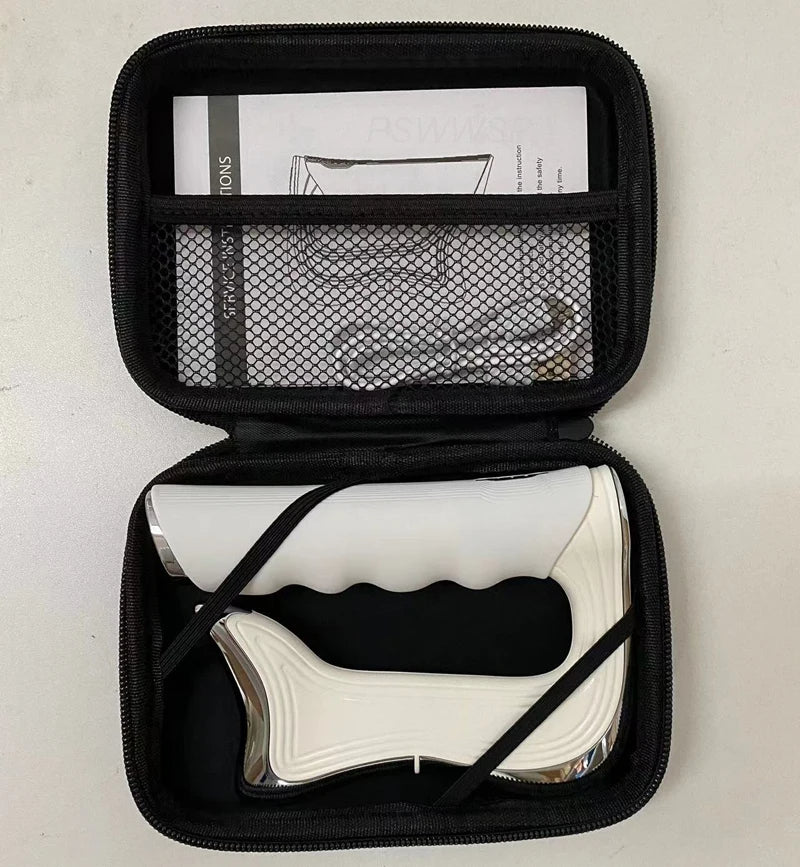 Premium Electric Fascial Tissue Gua Sha Tool - Deep Tissue Muscle Massager with NMES, Microcurrent Vibration, 3-Level   