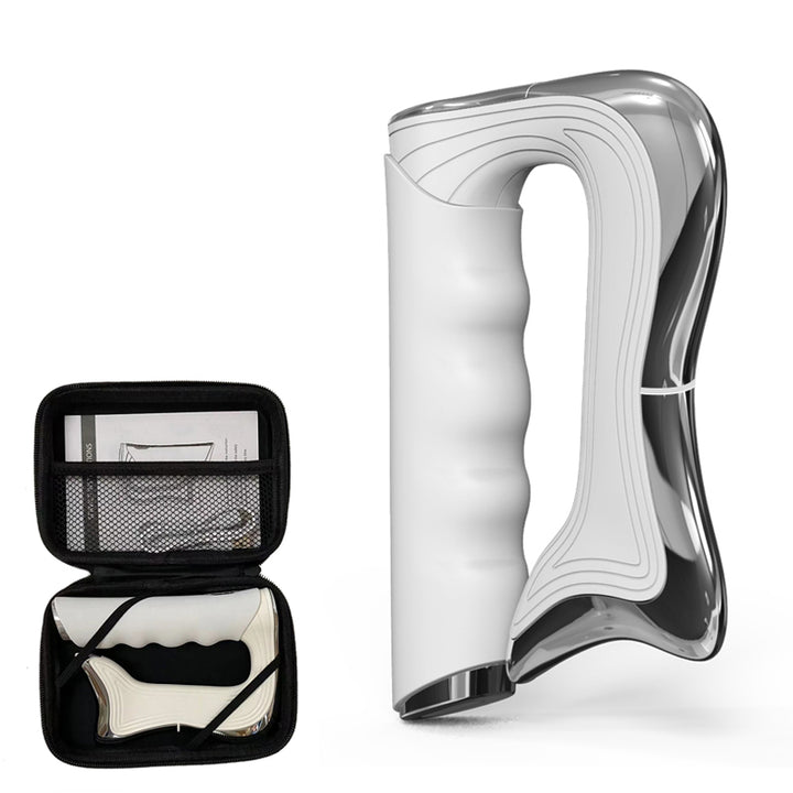 Premium Electric Fascial Tissue Gua Sha Tool - Deep Tissue Muscle Massager with NMES, Microcurrent Vibration, 3-Level   