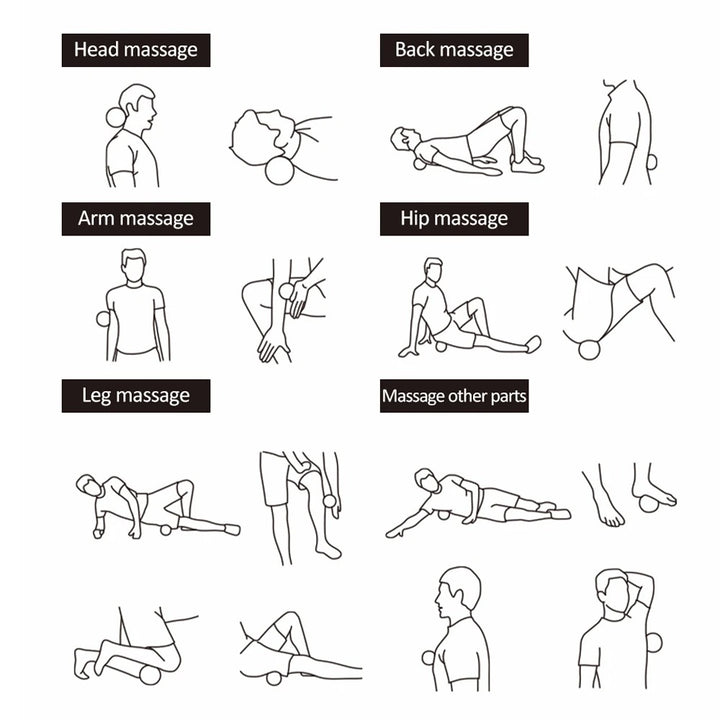 Premium Double Lacrosse Massage Peanut Ball for Deep Tissue Muscle Relief, Self Myofascial Release, Physical Therapy, and Full Body Massage Tool - StrengthXPhysiotherapy