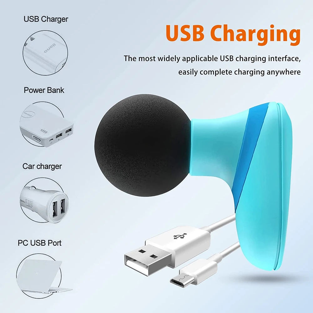 Premium Electric Handheld Massager - 6 Powerful Modes, Portable Mini Back Massager for Muscle Relief, Shoulder & Leg Tension,