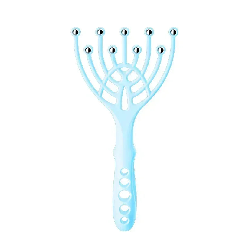 Premium Nine-Claw Head Massager - 360° Rotating Massage Beads, Handheld Steel Ball Design for Scalp & Neck Relaxation, Stress