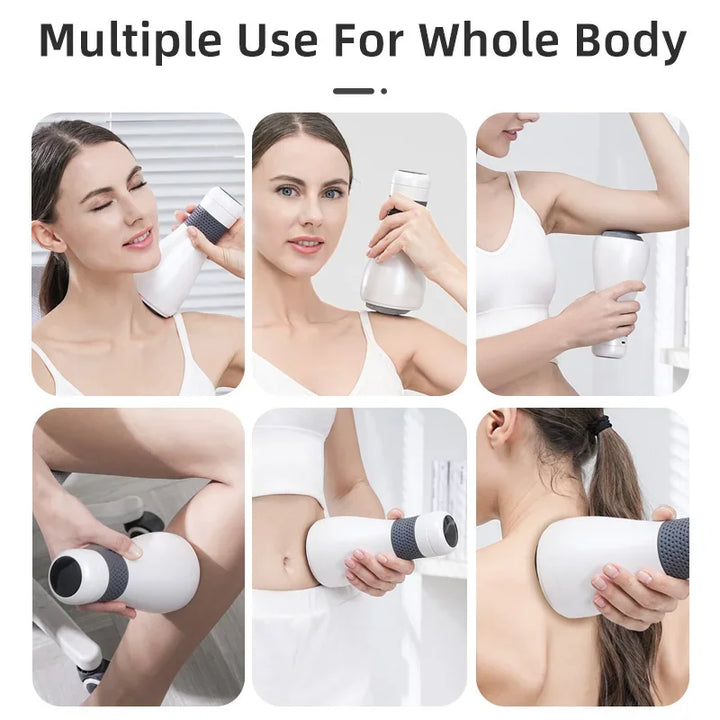 Premium Cordless Handheld Back Massager – Rechargeable 2000mAh Battery, 6 Adjustable Speeds, 4 Massage Nodes for Deep Tissue