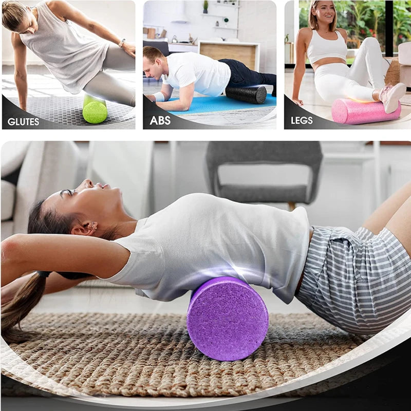 Premium High-Density Foam Roller for Back Stretching, Yoga, Pilates & Muscle Recovery, Firm Full-Body Athletic Massage Tool