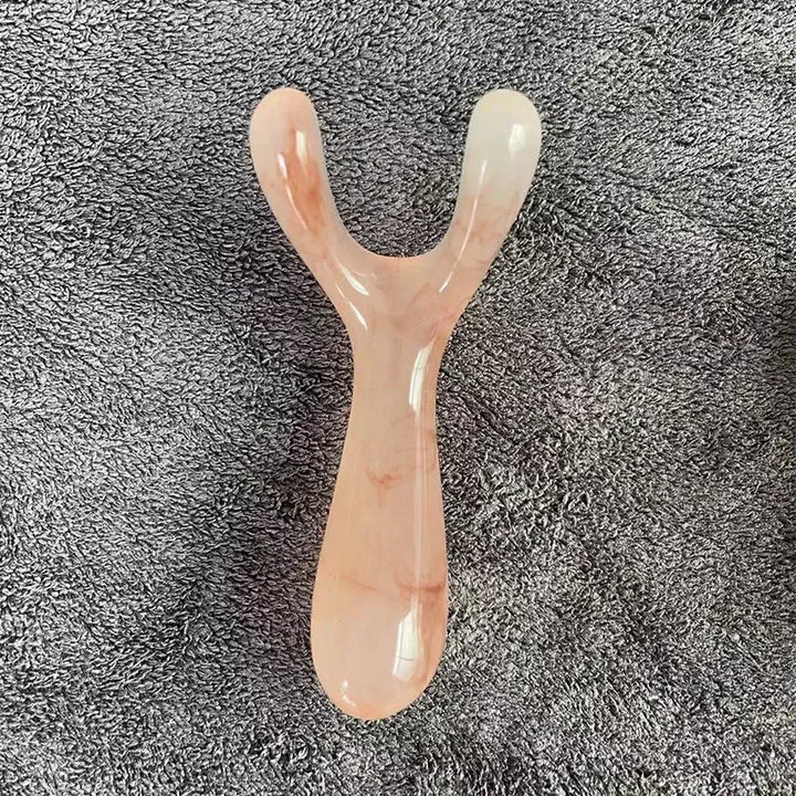Premium Resin Face Lifting Gua Sha Tool - Y-shaped Fork Massage Plate for Facial Sculpting, Nose Massage, and Trigger Point