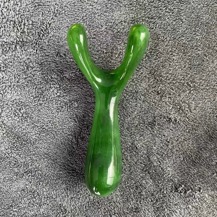 Premium Resin Face Lifting Gua Sha Tool - Y-shaped Fork Massage Plate for Facial Sculpting, Nose Massage, and Trigger Point