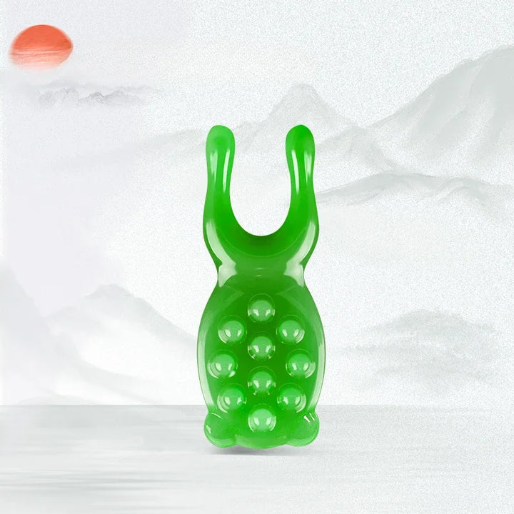 Premium Resin Face Lifting Gua Sha Tool - Y-shaped Fork Massage Plate for Facial Sculpting, Nose Massage, and Trigger Point