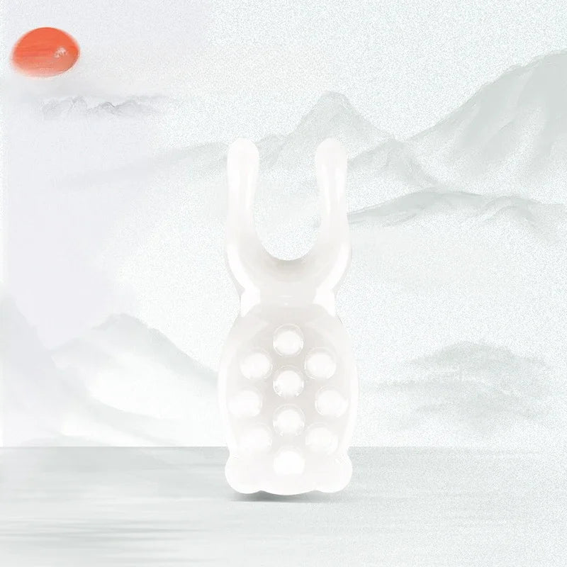 Premium Resin Face Lifting Gua Sha Tool - Y-shaped Fork Massage Plate for Facial Sculpting, Nose Massage, and Trigger Point