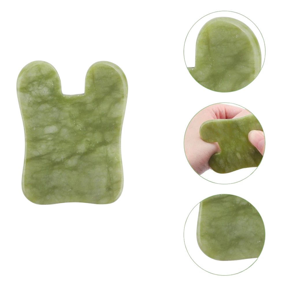 Premium Natural Jade Gua Sha Scraper Board for Face Massage, Acupoint Meridian Relaxation, Skin Lifting and Eye Care SPA Tool