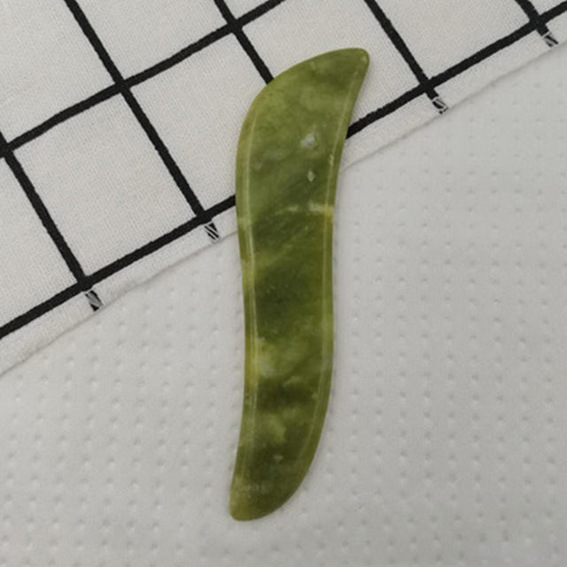 Premium Natural Jade Gua Sha Scraper Board for Face Massage, Acupoint Meridian Relaxation, Skin Lifting and Eye Care SPA Tool