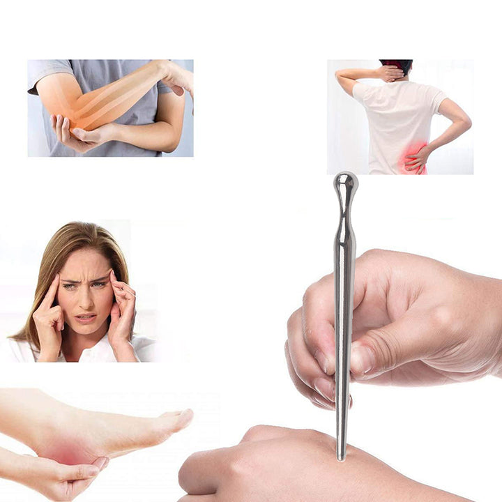 Premium Stainless Steel Acupuncture Pen - Trigger Point Massager for Deep Tissue Relief, Meridian Therapy Tool for Muscle