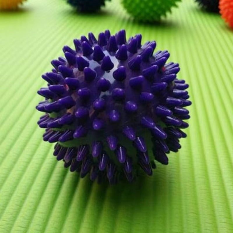 Premium Spiky Massage Ball for Myofascial Release, Deep Tissue Therapy, Stress Relief, and Muscle Soreness Relief - PVC Lacrosse Ball for Feet, Hands, Back, and Whole Body Massage - StrengthXPhysiotherapy