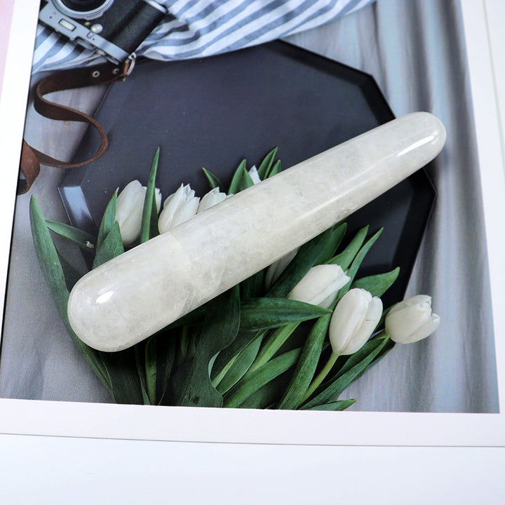 Premium Natural Quartz Yoni Wand Crystal Massage Stick for Acupuncture, Face Scraping, and Beauty Care – Made from Rose Quartz