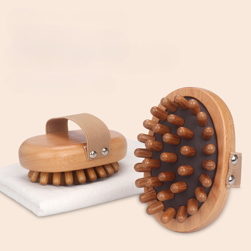 Premium Anti-Cellulite Wooden Massage Brush for Body and Scalp – Soothing Air Cushion Design, Essential Oil Spa Treatment, 