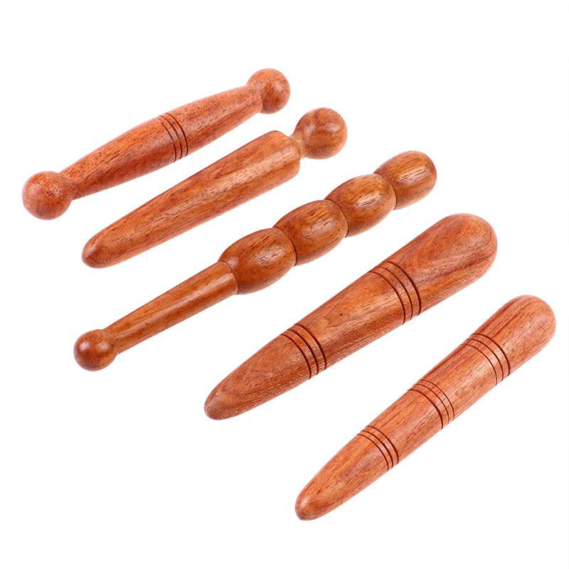 Premium Wooden Spa Massage Tool - Muscle Roller Stick for Cellulite Blasting, Deep Tissue Release, Foot and Body Self-Massage