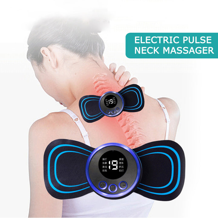 Premium Electric Pulse Neck Massager EMS TENS Cervical Massager for Neck and Back Pain Relief, Muscle Stimulator, and Deep 
