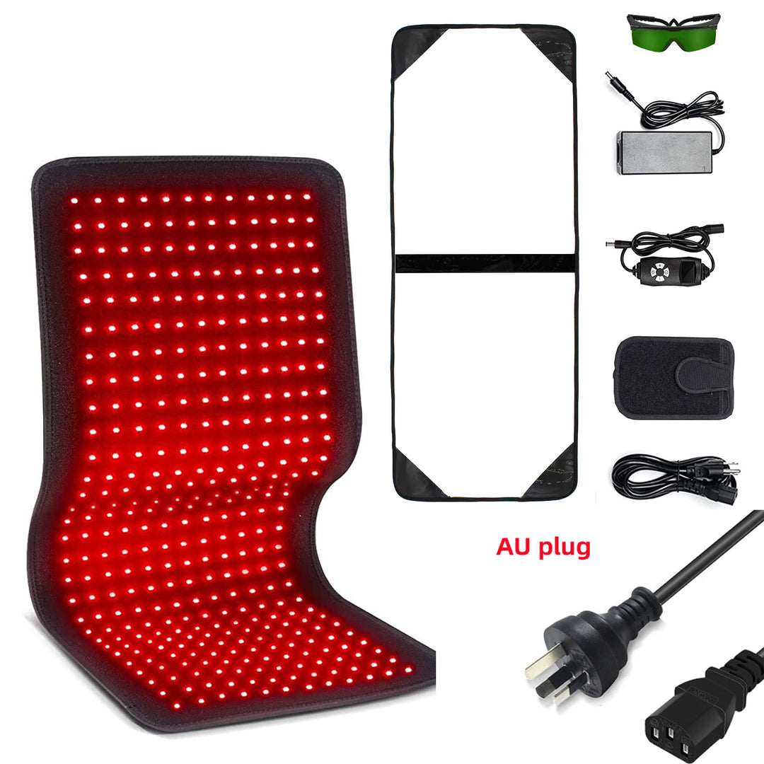 Premium Red & Infrared Therapy Belt for Body Pain Relief & Slimming – 660nm/850nm Large LED Heating Pad with 360 LEDs,  
