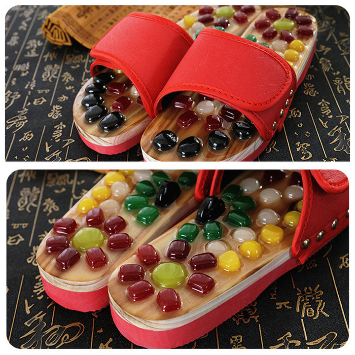 Premium Reflexology Foot Massager Sandals - Adjustable Acupressure Slippers for Stress Relief and Comfort - Non-Slip EVA