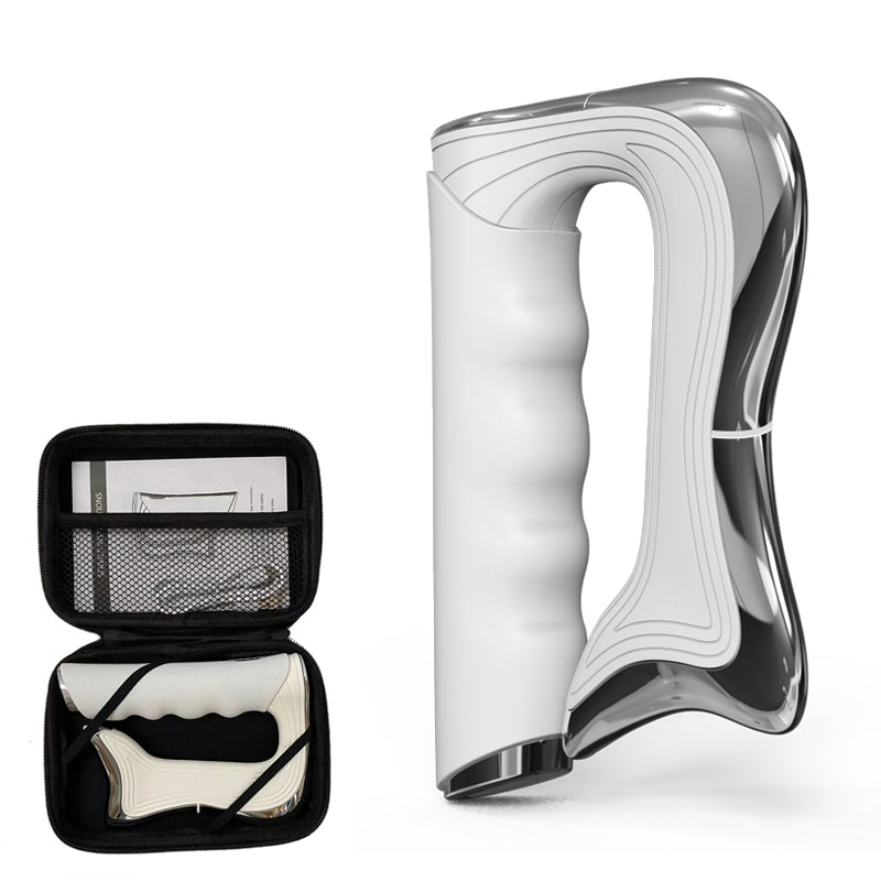 Premium Electric Fascia Massager with NMES Muscle Stimulation, Gua Sha Scraping Tool for Lymphatic Drainage & Pain Relief, 