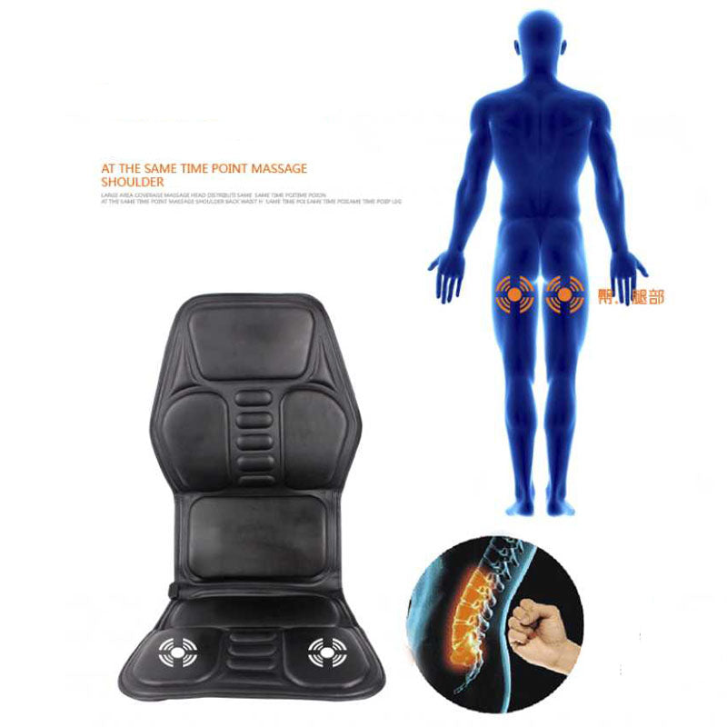 Premium Electric Massage Chair Cushion with Heating & Vibrator – 5-9 Vibration Zones, Adjustable Intensity & Temperature, 