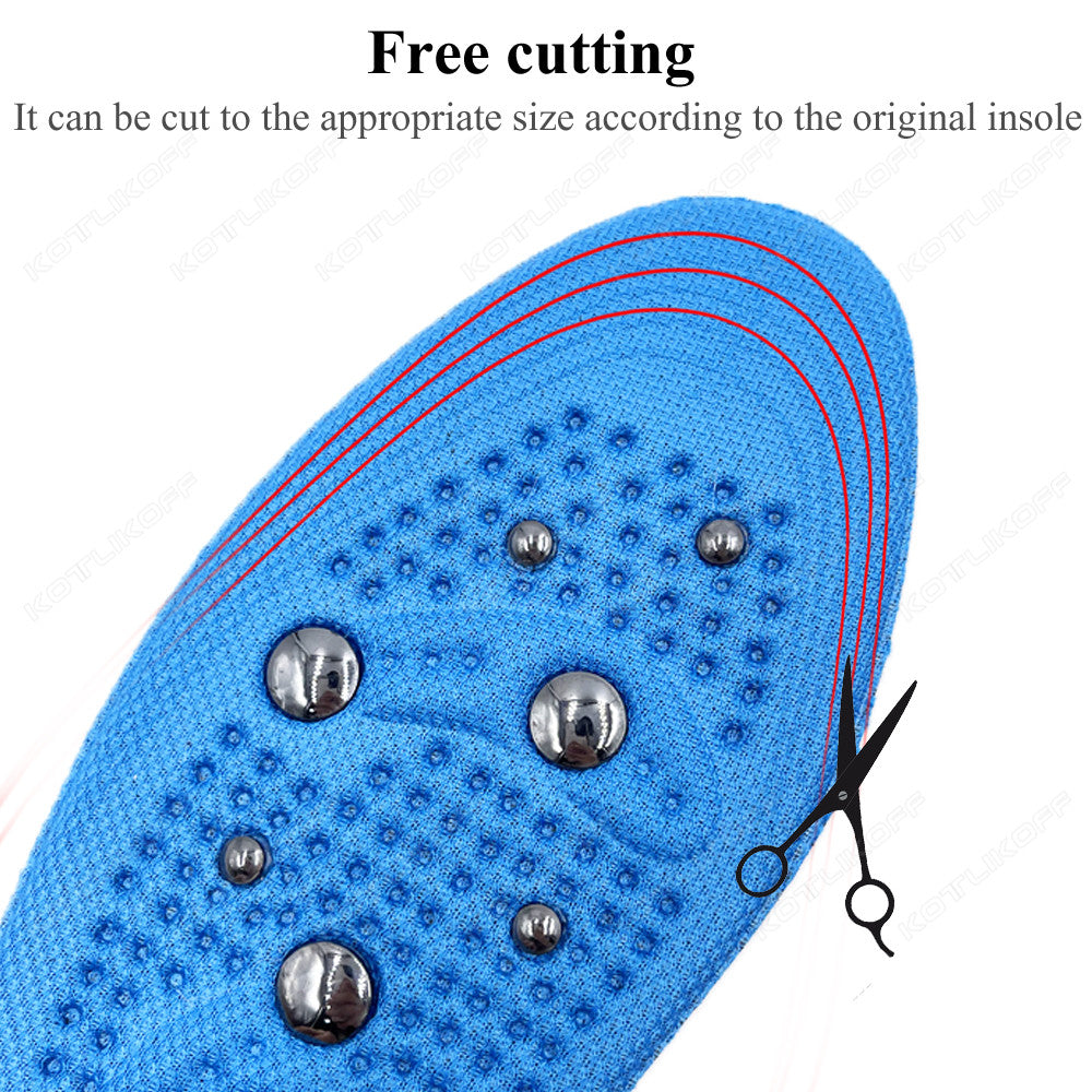 Premium Magnetic Therapy Massage Insoles for Weight Loss - Unisex Foot Acupressure Shoe Pads for Slimming, Comfortable 