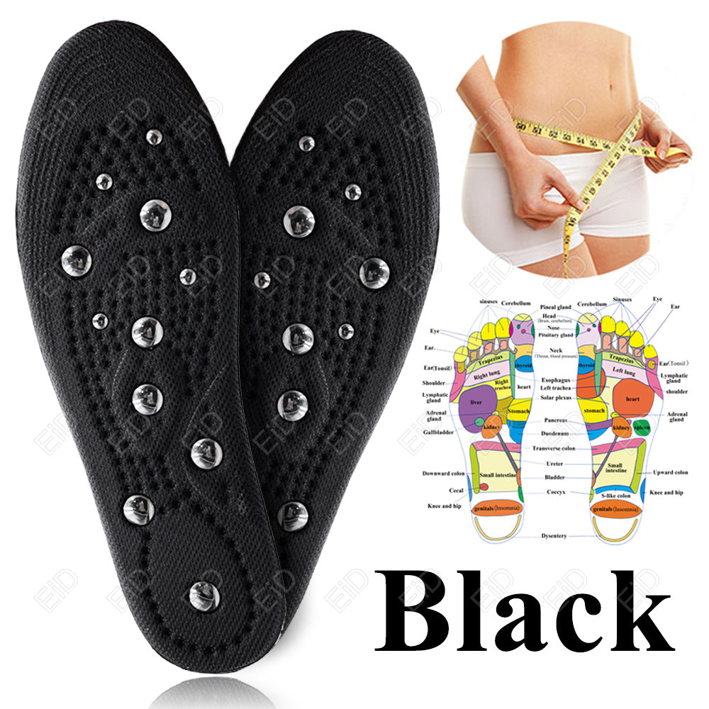 Premium Magnetic Therapy Massage Insoles for Weight Loss - Unisex Foot Acupressure Shoe Pads for Slimming, Comfortable 