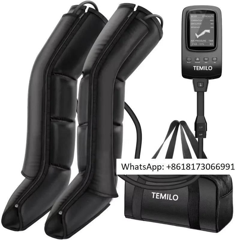 Luxury Air Compression Leg Recovery System Foot Massager for Enhanced Circulation, Muscle Relaxation, Adjustable Intensity, 