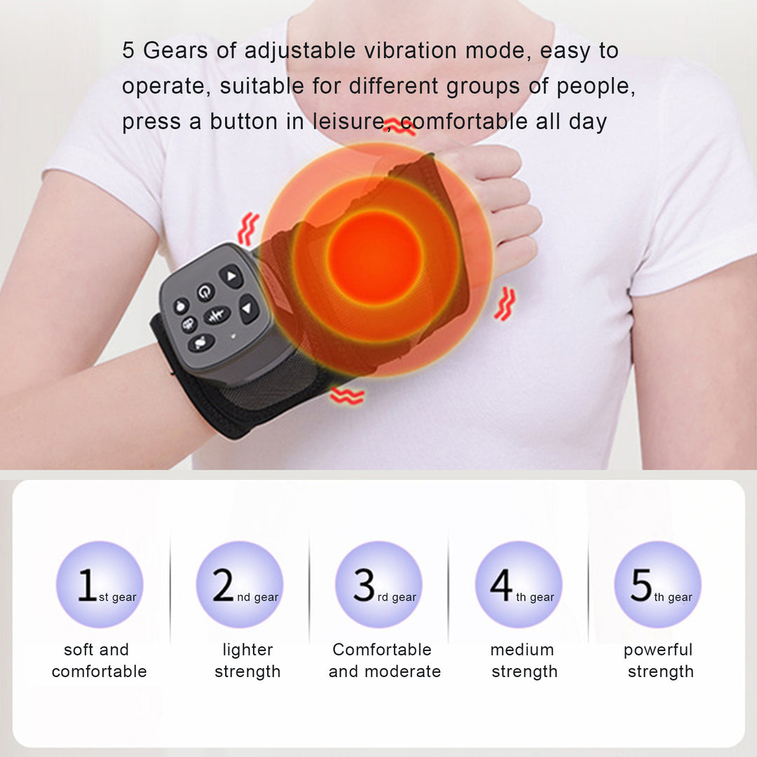 Premium Electric Hand Massager for Pain Relief | 3-in-1 Air Compression, Heat, Vibration | Cordless Massage Machine for