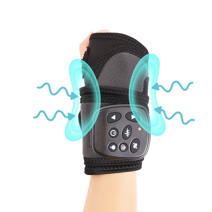 Premium Electric Hand Massager for Pain Relief | 3-in-1 Air Compression, Heat, Vibration | Cordless Massage Machine for