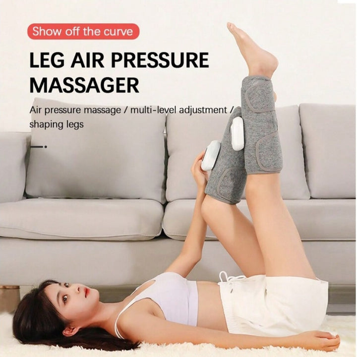 Premium Electric Leg Massager - Wireless, Rechargeable Air Compression Calf Massage for Muscle Relief & Relaxation | Health 