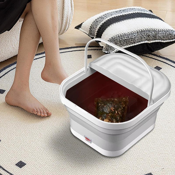 Premium Portable Thermostatic Foot Massage Tub – Foldable Heating Automatic Foot Bath for Home Relaxation & Blood Circulation