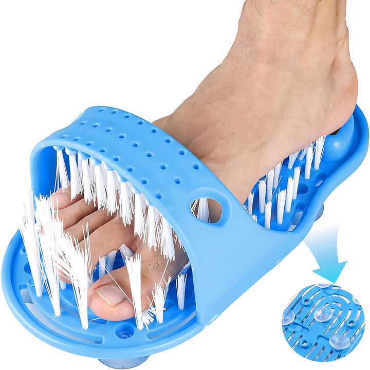Premium Shower Foot Scrubber Massager – Exfoliating Cleaner Brush for Dead Skin Removal, Foot Spa Slipper, Sand Stone Foot 