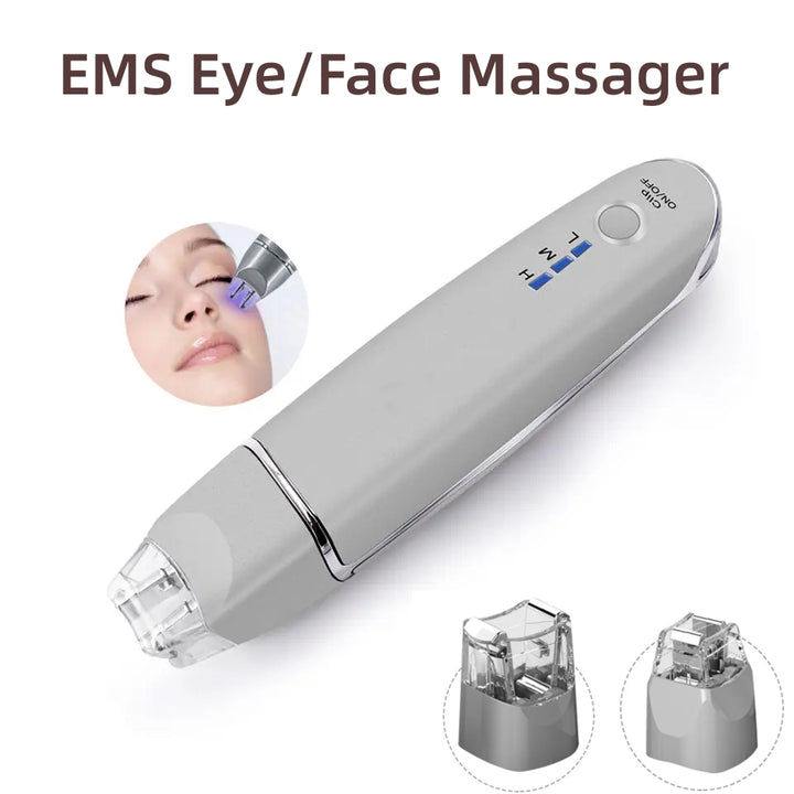 Premium 2 in 1 EMS Eye and Face Vibration Massager – Portable Electric Dark Circle Removal, Anti-Ageing Eye Wrinkle Beauty