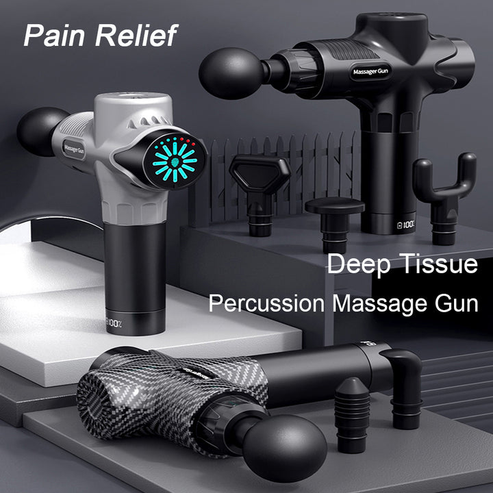 Premium 24V Deep Tissue Massage Gun with Hot & Cold Compress, 12 Heads, High-Frequency Muscle Relaxation for Neck, Shoulder & Full Body Recovery - StrengthXPhysiotherapy