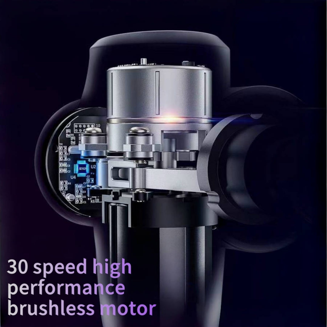 Premium 24V Deep Tissue Massage Gun with Hot & Cold Compress, 12 Heads, High-Frequency Muscle Relaxation for Neck, Shoulder & Full Body Recovery - StrengthXPhysiotherapy